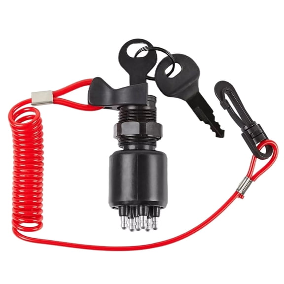 GUYUTING Durable Boat Ignition Switch Replacement for Johnson OMC BRP Easy Install Metal Plastic with Keys Lanyard