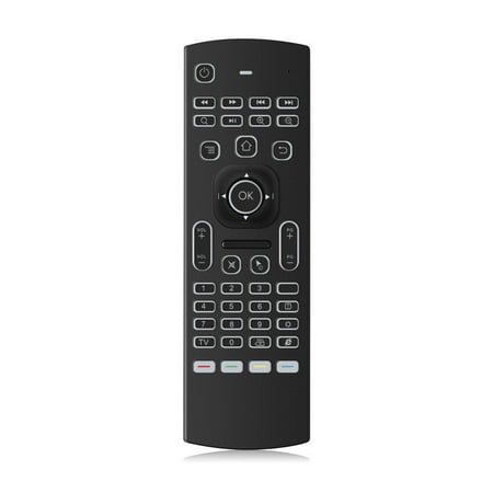 GUYUTING Durable MX3 Air Mouse 2.4G RF, 81 Keys, Black, 5M Range for Windows, Android, and Linux Systems