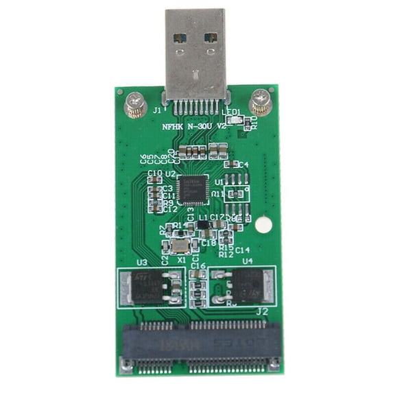 GUYUTING Durable USB 3.0 to mSATA Adapter Card High-Speed Data Transfer, Sleek Design for Windows and Mac OS