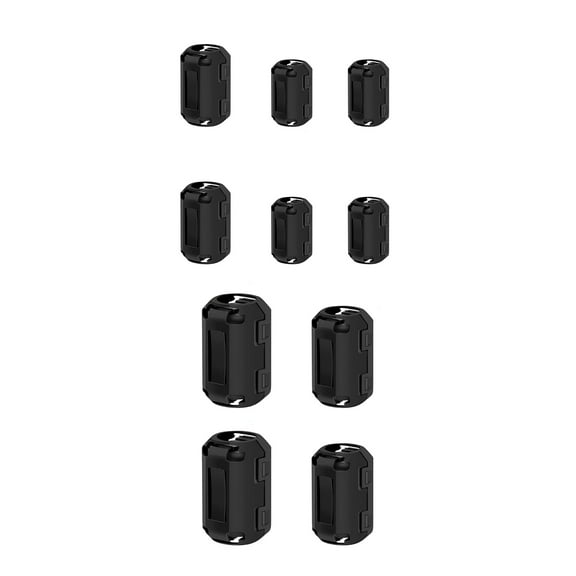 GUYUTING EMI RFI Noise Filter Ferrite Core Cable Clip 10 Pack 3.5 5 7 9 13 mm for Signal Integrity Improvement in Audio Equipment