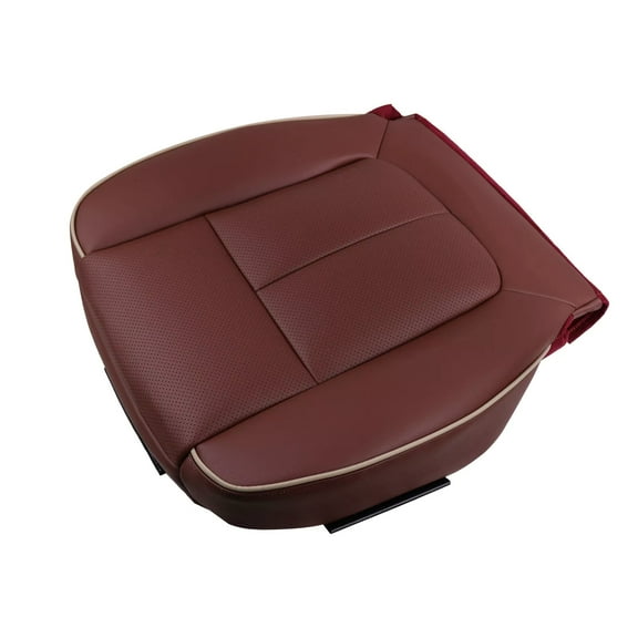 GUYUTING Enhance for Ford F150 King Ranch Interior Wine Red Leather Driver Seat Cover 2009-2012