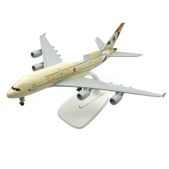 GUYUTING Etihad A380 Model Airplane for Aviation Lovers, 20cm x 22cm, Ideal for Father's Day or Anniversary Gifts