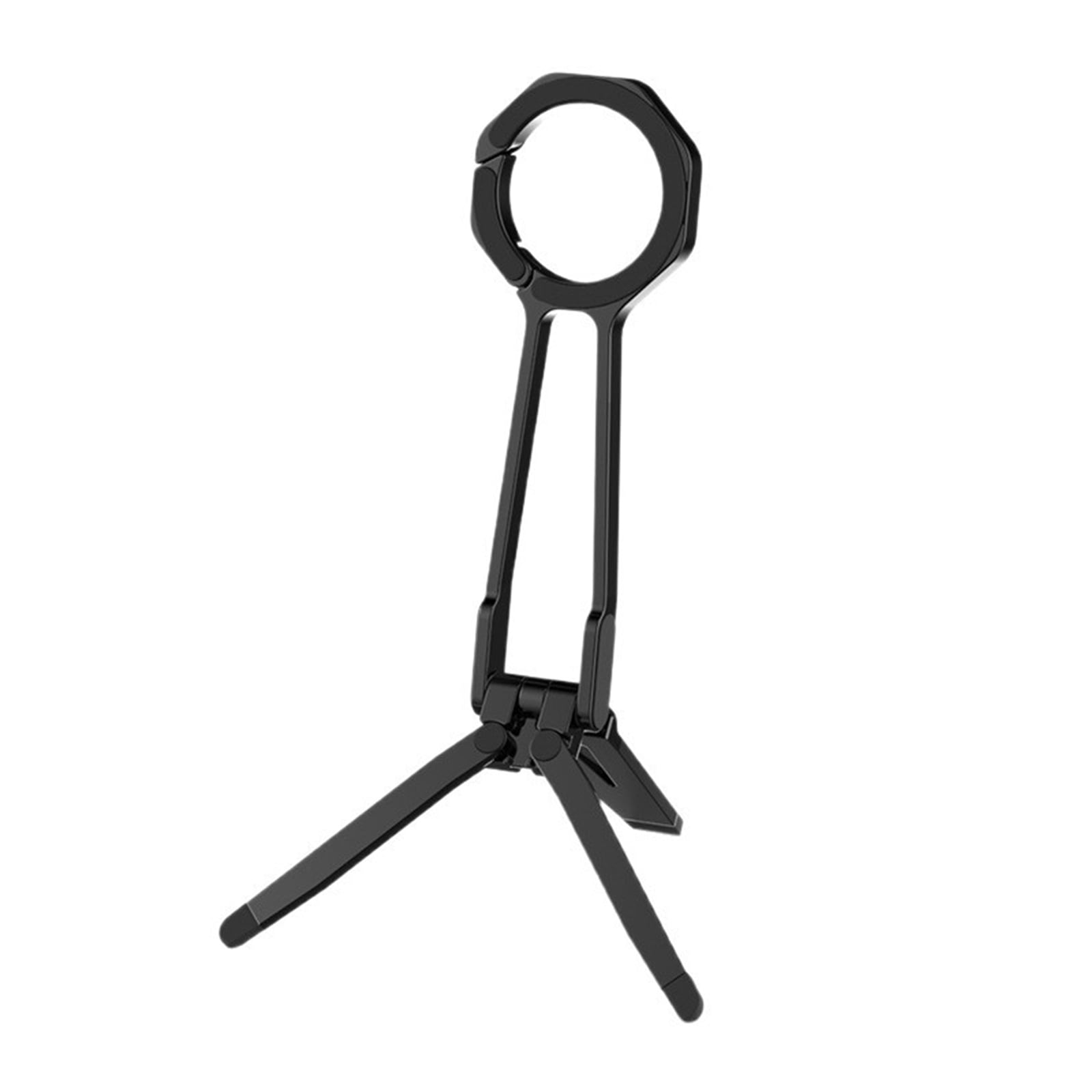 GUYUTING Foldable Phone Tripod for Phone 15 14 13 12 Pro Max Black Aluminum Alloy Magnetic Mount Vlogging Streaming Movies