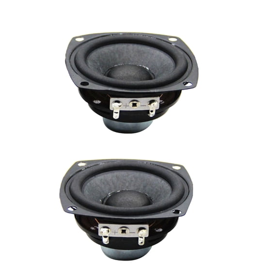 GUYUTING Full Range 25W Speakers 4 Ohm, Glass Fiber Diaphragm & Rubber Surround, Dual Magnet Structure, High Sensitivity, Pair