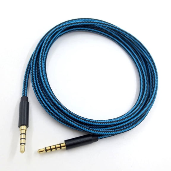 GUYUTING Gaming Headset Cable 2M Length 3.5mm 5-Pole 4-Pole Audio Connector Replacement Accessory