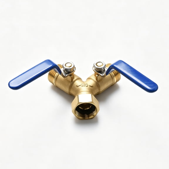 GUYUTING Garden Hose Y Splitter Dual Valve 3/4 Inch Standard Thread For Irrigation System Car Washing Application