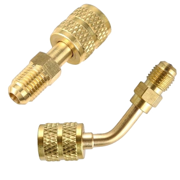 GUYUTING Heavy Duty R410A Adapter For Mini Split AC, Brass 5/16" SAE Female 1/4" SAE Male For Commercial HVAC Systems