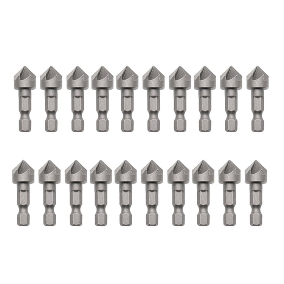 GUYUTING Hex Shank 6-Flute Countersink Bit 12.5mm 90 Degree Smooth Cutting for Aluminum Plastic Rubber Chamfering Operations