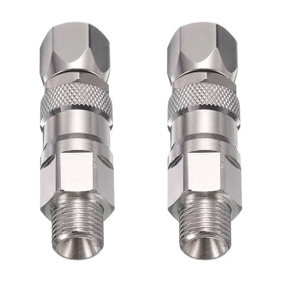 GUYUTING High Precision Swivel Joint For Paint Spray Gun Hose Stainless Steel 1/4" Thread Anti-Rust Replacement