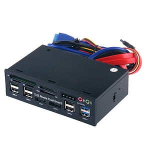 GUYUTING High-Speed USB Hub & Card Reader 5.25" Dashboard, Supports M2/TF/SD/MMC/MS/CF, for Versatile Data Transfer