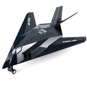 GUYUTING Historical Airplane Model for Education US F-117 Nighthawk Stealth Fighter, 1:300 Scale, Includes Pull-Back Function, Learning Tool