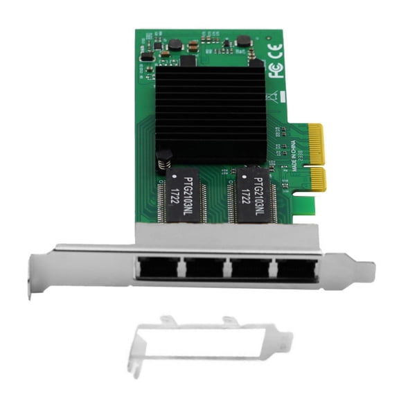 GUYUTING Intel I350 Ethernet Card for Servers and PCs with 10/100/1000mbps Speed and Low Profile Bracket