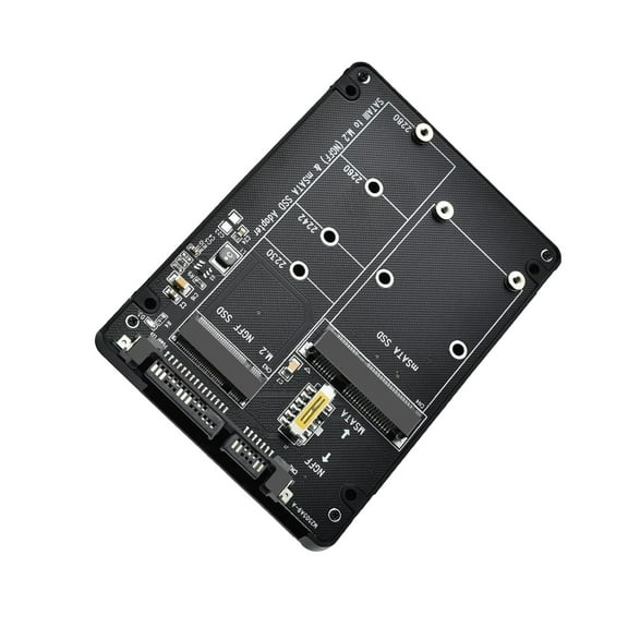 GUYUTING M.2 NGFF MSATA to SATA 3 SSD Adapter 6 GBPS 2.5 Converter Supports 80mm 60mm 42mm 30mm M2 SSDs