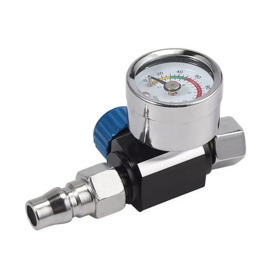 GUYUTING Metal Plastic Pressure Regulator Valve 0-10 Bar G1/4 Thread for Spray Guns Real-time Pressure Control 1/4-19 Tooth