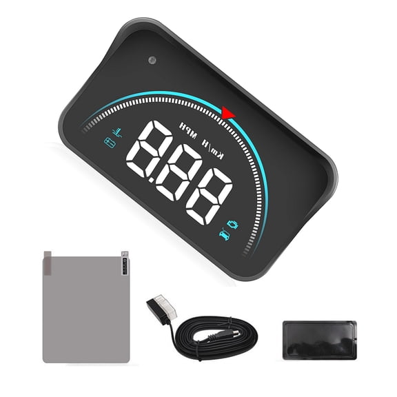GUYUTING OBD2 Head Up Display for Safe Driving Post-2008 Vehicles Black 3.5 Inch LED Screen with Anti-glare Hood Multi-function