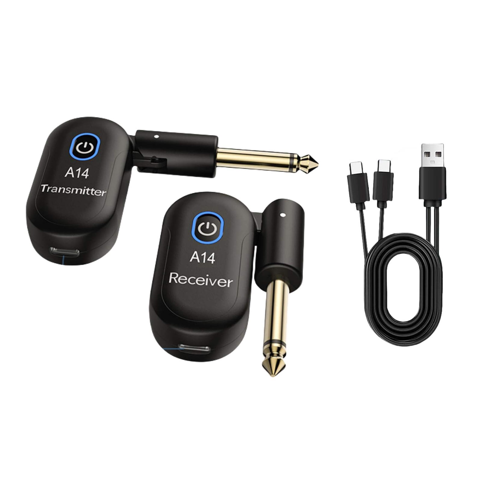 GUYUTING Plug and Play A14 Wireless Guitar System for Instruments with 6 35mm Jacks and 30m Transmission Distance
