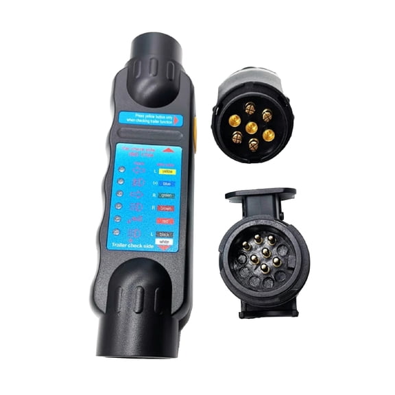 GUYUTING Portable Trailer Tester For 7/13 Pin Connectors, Black Circuit Analyzer For Car Caravan Trailer Truck Fault Checking