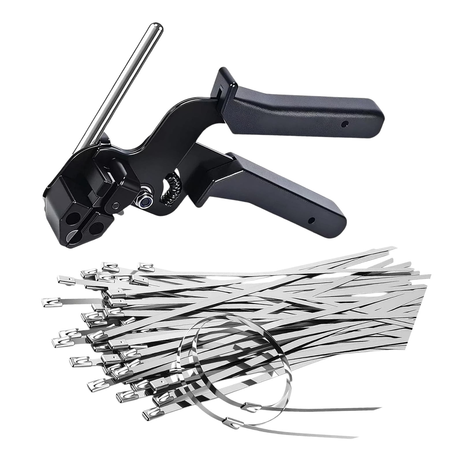 GUYUTING Precision Forged Steel Edge Cable Tie Gun 100Pcs Metal Zip Ties Anti Rust UV Protection For Garden Farm Outdoor Cable Management