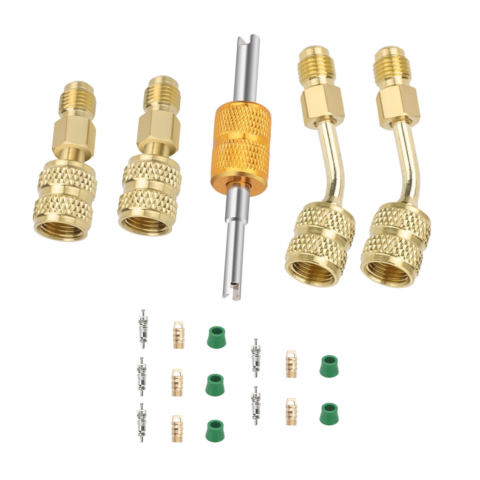 GUYUTING R410A HVAC Adapter Set 45 Degree Straight Design 1/4x5/16 SAE ...