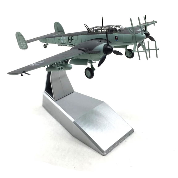 GUYUTING Replacement 1:100 Alloy WWII German Bf-110 Fighter G-4 Night Fighter Model Aircraft Model Simulation Aviation Science Exhibition Model