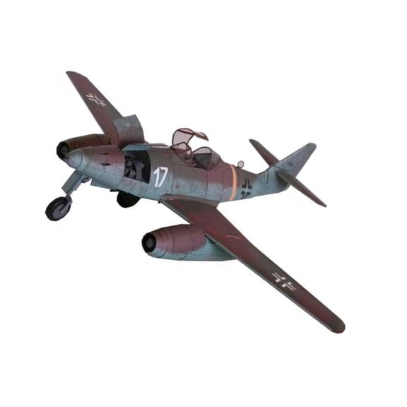 GUYUTING Replacement 1:33 Paper ME-262 Fighter Model Aircraft Model Simulation Aviation Science Exhibition Model (Unassembled Kit )