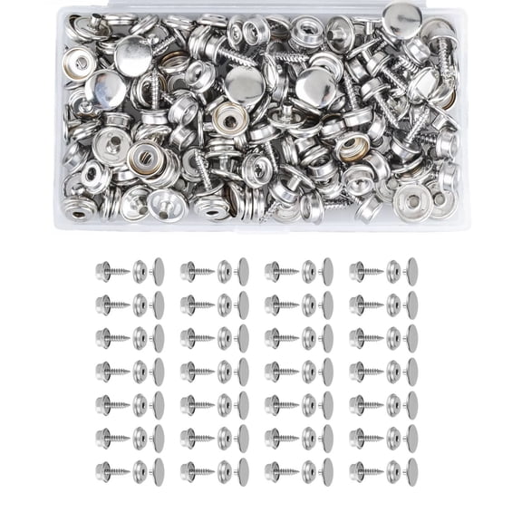 GUYUTING Replacement 50Pcs Stainless Steel Snaps for Canvas Studs, Clothing, Furniture, Lawn Furniture, Long-Term Use, DIY Projects