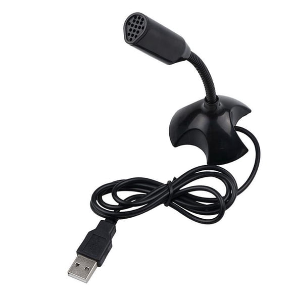 GUYUTING Replacement Black Plastic USB Mic Easy Setup, Perfect for Singing and Hosting on Computers