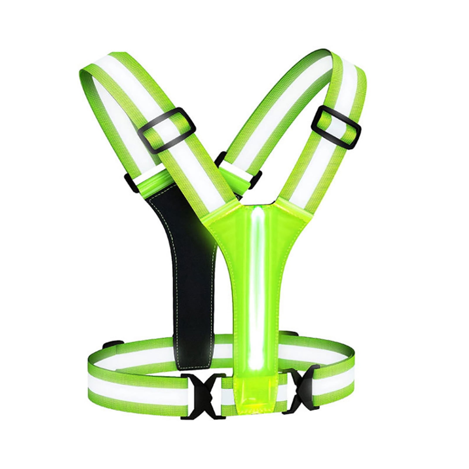 GUYUTING Replacement High-Visibility LED Reflective Vest 360-Degree Visibility, USB Rechargeable for Early Morning Running, Cycling