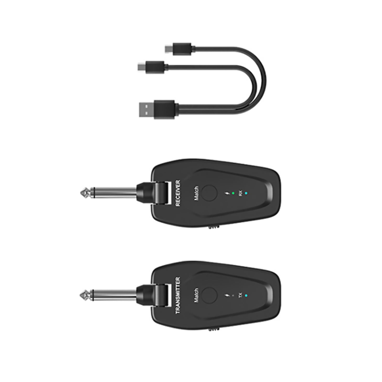 GUYUTING Replacement Wireless Guitar Transmitter Receiver Set for Stage Performances, Strong Anti-Interference