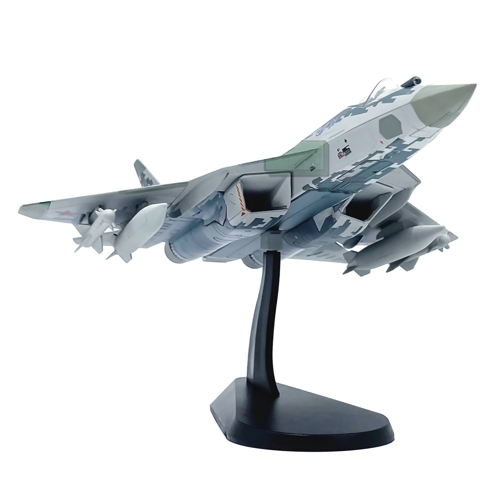GUYUTING Russian Air Force Sukhoi Su-57 Model Airplane, 27.3cm x 19.5cm, for Aviation Collections & Display Purposes