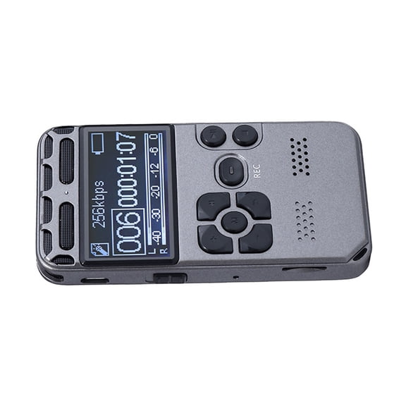GUYUTING Silver Zn-Mg Alloy Voice Recorder 2.0 Inch LED Display, Suitable for Music and Voice Recording
