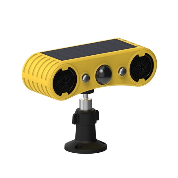GUYUTING Solar Security Alarm System 13 Different Sounds Motion Detection 24 Hours Night Mode For Farm Orchard Barn Warehouse Site