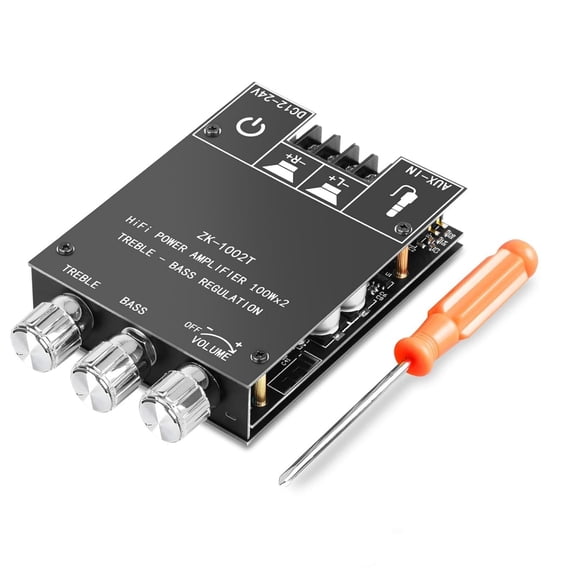 GUYUTING Stereo Amplifier Board for DIY Audio AUX Bluetooth 5.0 Dual TPA3116D2 HIFI Chip Overvoltage Protection