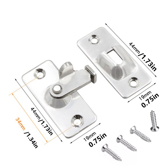 GUYUTING Sturdy 1.5mm Thick Hasp Latch Lock for Pet Cages Keeps Pets Safe & Secure