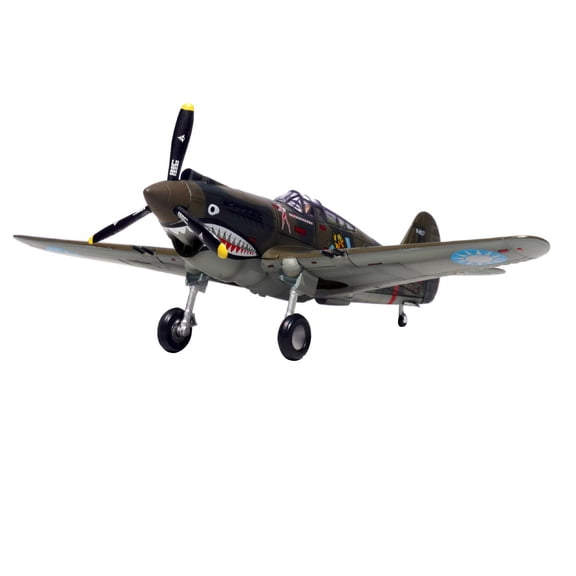GUYUTING US Curtiss P-40C Warhawk Fighter Model 1:72 Scale Alloy Plastic for Display Stand Decor Gift Enthusiast