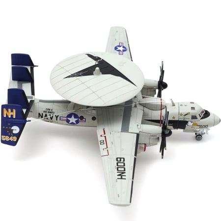 GUYUTING US Navy E 2C Hawkeye Airborne Early Warning Aircraft VAW 117 Model 1/144 Scale Alloy Plane Aviation Collectible