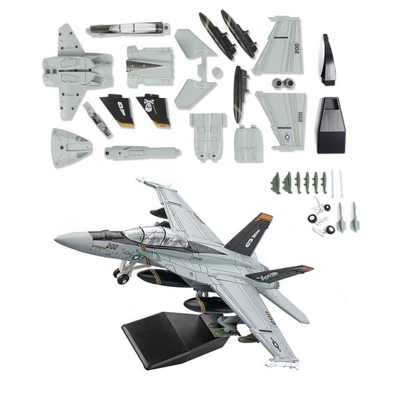 GUYUTING US Navy F/A-18 Fighter Assembly Kit, Exquisite Spraying Details, For Home Office Decoration, Collectors Military Enthusiasts