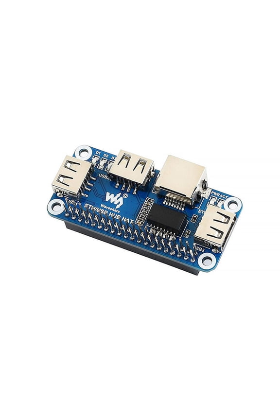 USB Expansion HAT 3 USB Ports, Wired Ethernet, Onboard Status Indicators for Raspberry Pi Zero