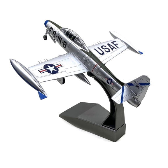 GUYUTING Usaf Republic F-84 Thunderjet Model Plane 4.7in Length Diecast Material For Military Fans Collection Room Interior Decoration