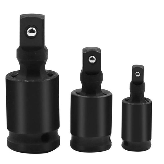GUYUTING Versatile Swivel Joint Socket Adapters for Wide Angle Access 1/4 3/8 1/2 Inch Black Impact Steel for Mechanics