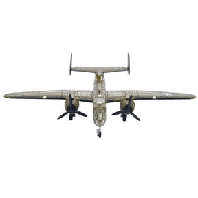 GUYUTING WWII US B-25 Mitchell Bomber Alloy Model Plane 1/200 Scale Detailed Replica 3.1 Collector Display Gift