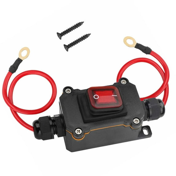 GUYUTING Waterproof Inline Cord Switch 12-24V 30A 10AWG Copper Wire On Off For Extreme Conditions