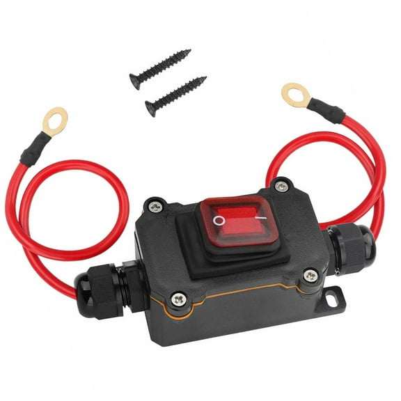 GUYUTING Waterproof Inline Cord Switch 12-24V 30A 10AWG Copper Wire On Off For Extreme Conditions