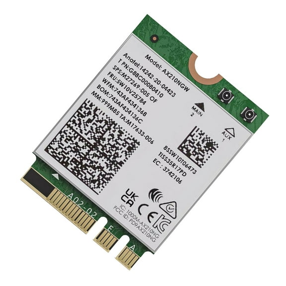 GUYUTING WiFi 6E M.2 Wireless Card for Laptop AX5400 Tri-Band Intel AX210NGW Bluetooth 5.3 Fast Speeds Windows