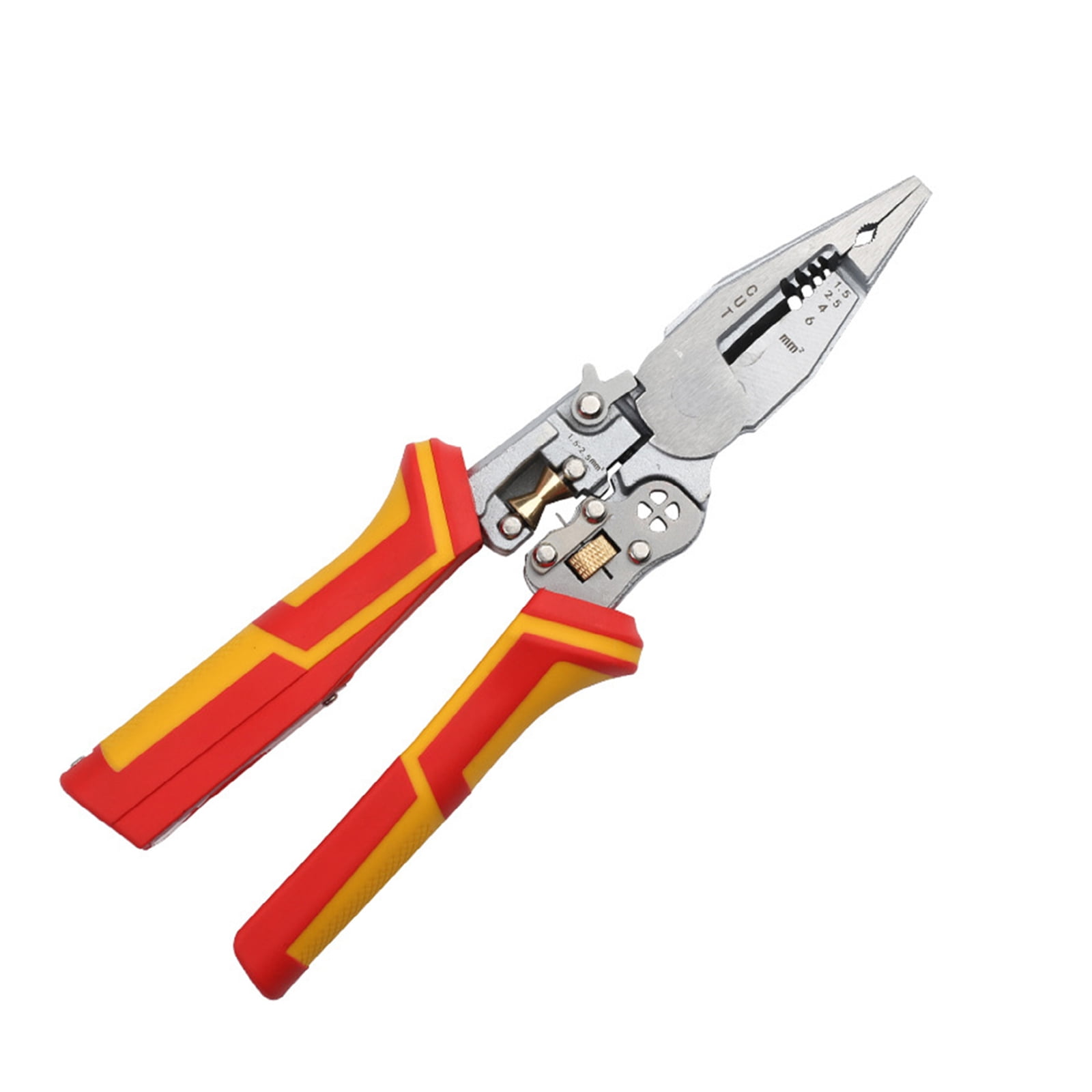 GUYUTING Wire Stripper With Current Detection For Electrical Jobs 3CR13 Steel Non Slip Handle Wire Cutting Twisting