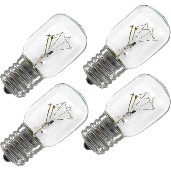 GUZEIR Microwave Light Bulb 40W - Microwave Light Bulbs Under Hood - T8 120V E17 Intermediate Base Replacement Bulbs for Over Stove Appliance Refrigerator - 40W Dimmable Warmwhite Pack of 4