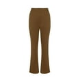 thumbnail image 1 of Flare Leggings for Women Split Wide Leg Pants for Women Soild Color Plus Size Mid Waist Yoga Pants Women Trendy(Brown,M), 1 of 4