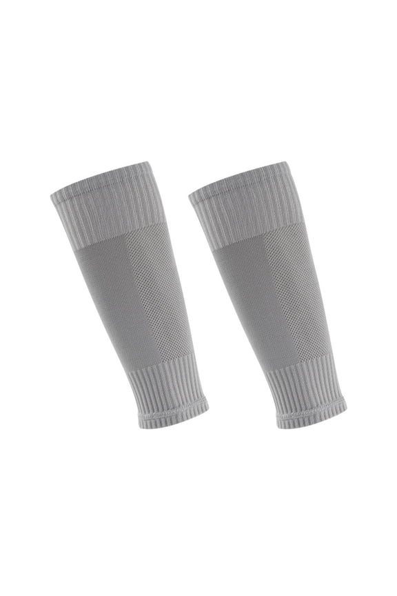 Calf Sleeves Unisex Gray - Non-Slip Ribbed Cuffs, Muscle Support & Fatigue Relief, Breathable Mesh, One Size Fits Most Adults, 1 Pair for Sports & Daily Use,Size 6-14T