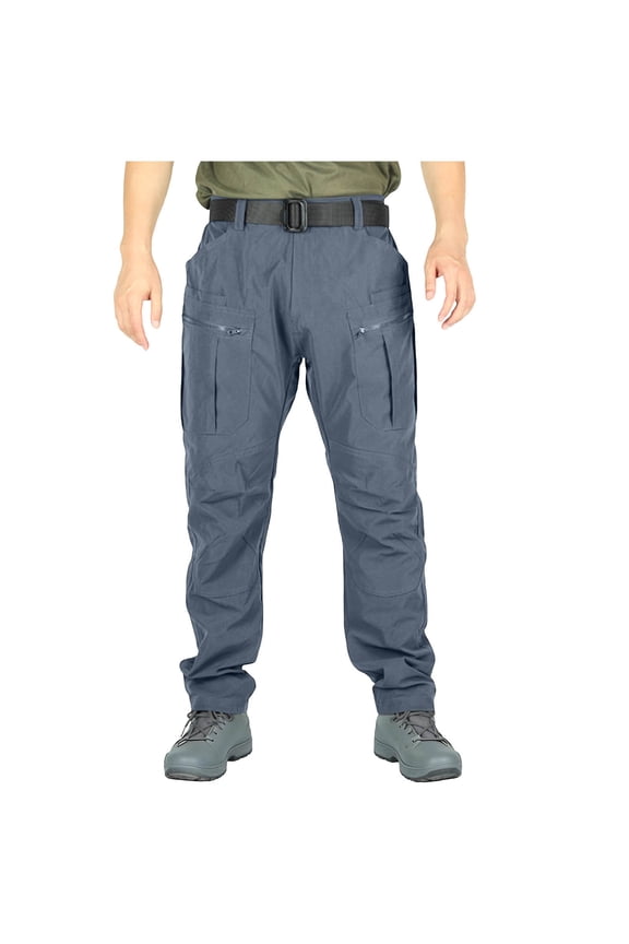 Mens Cargo Pants Charcoal Gray, Tactical Utility Work Pants with Stretch Nylon & Zipper Pockets for Hiking Casual Outdoor,Size 2XL