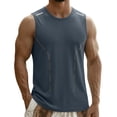 thumbnail image 1 of GUZOM Mens Gray Sleeveless Tank Top Moisture Wicking Quick Dry Gym Workout Muscle Shirt Breathable Nylon Spandex Big and Tall 5XL Reflective,Size XL, 1 of 8